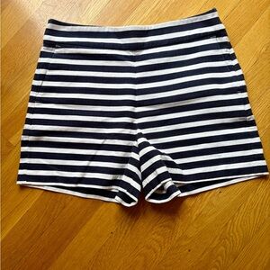 J. Crew Nautical Striped Navy and White Women's Shorts